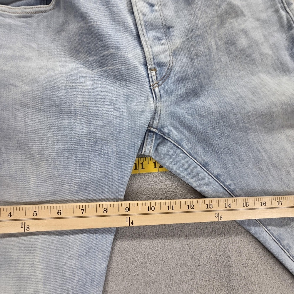 G-Star RAW Jeans Mens 31x32 Blue 3301 Slim Light Wash Button‎ Fly Denim - Picture 6 of 16